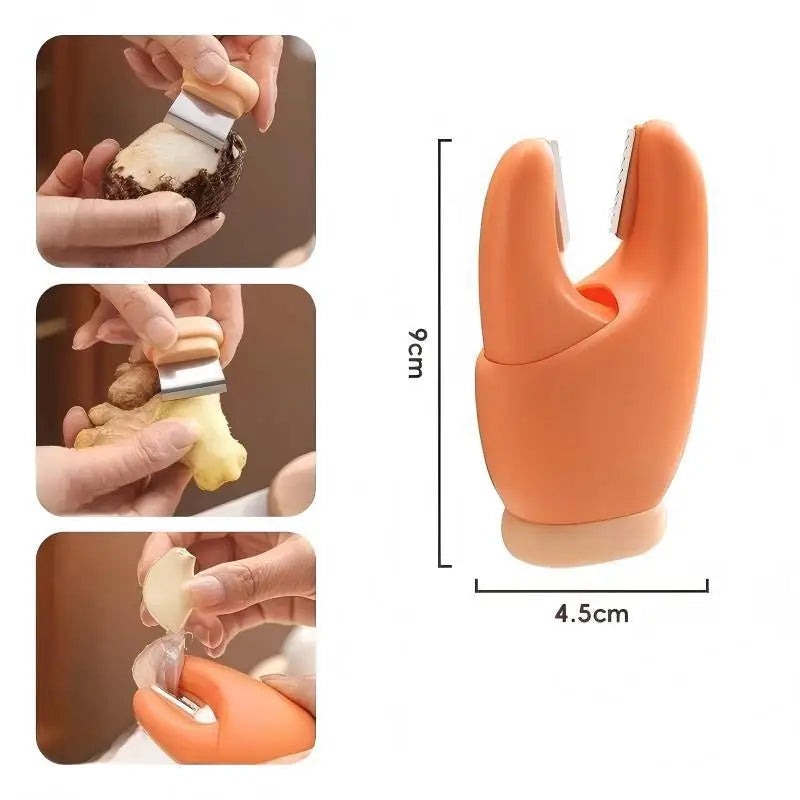 2-in-1 Garlic Peeler & Veggie Tool with Non-Slip Grip | HELTC