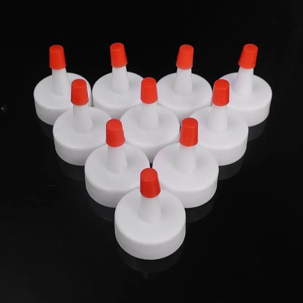 10-Pack 28mm Squeeze Bottle Cap Tips – Leak-Proof Replacement