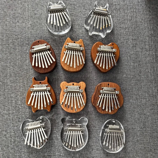 Instrument 8-tone Mini Thumbpiano Kalimba Solid Wood Crystal Peaceful Pleasures Health and Wellness