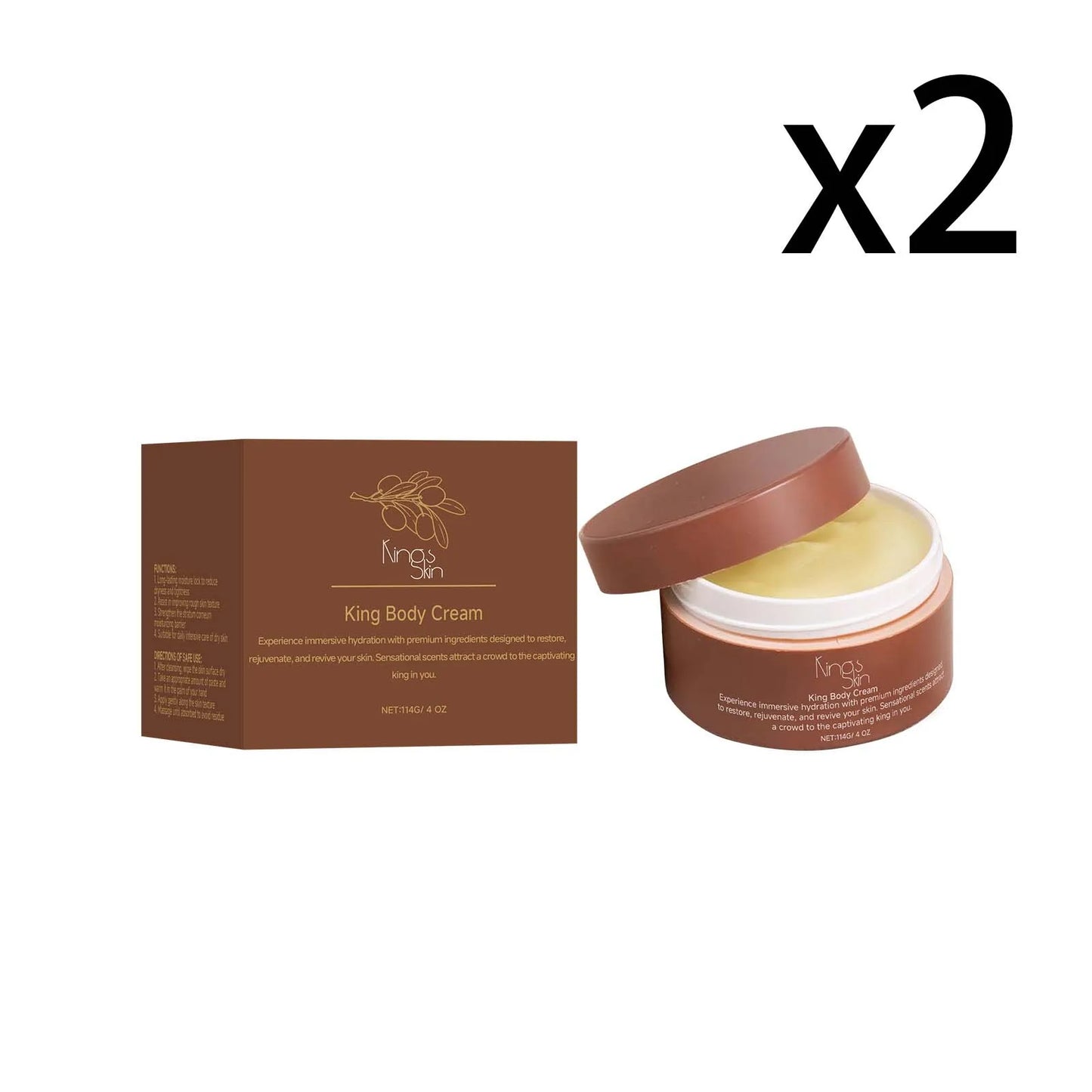 Shea Butter Moisturizing Cream for Deep Hydration Peaceful Pleasures Health and Wellness 2x114g 114g