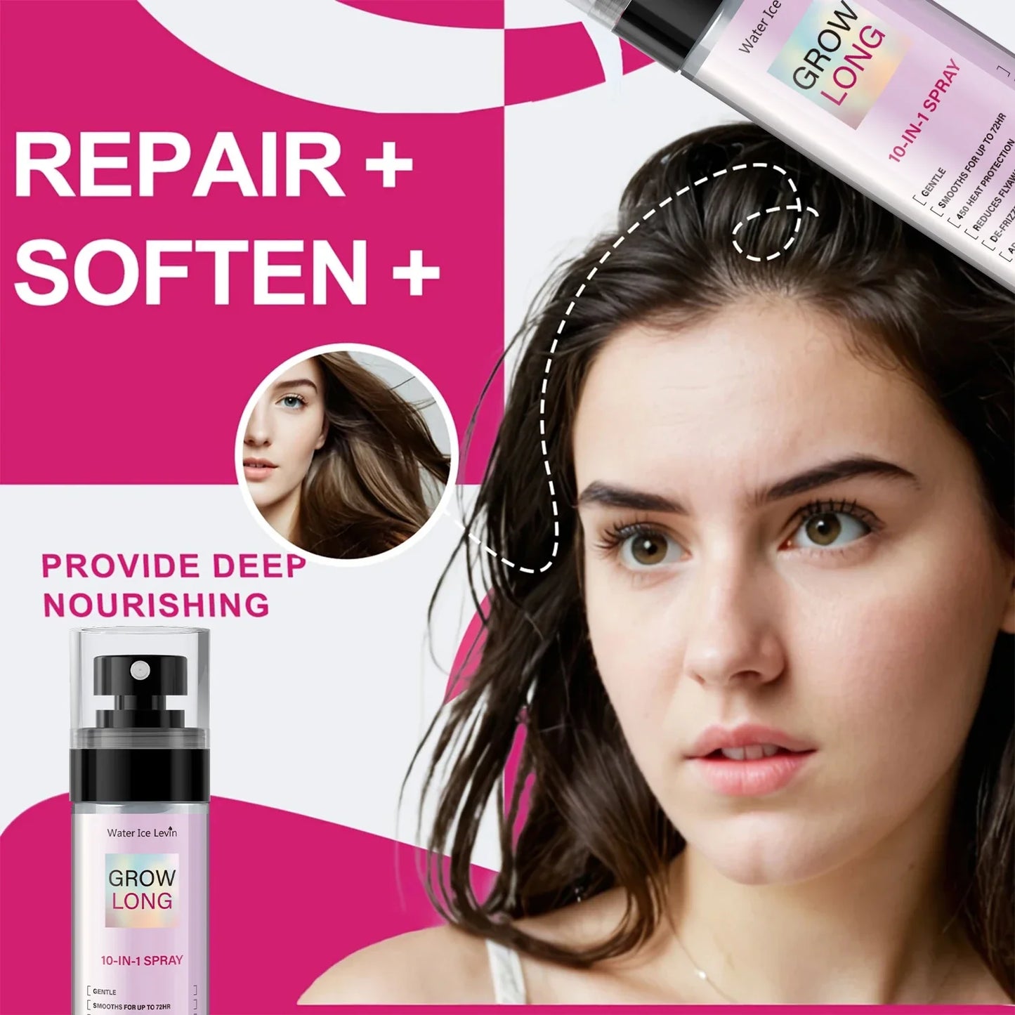 Water Ice Levin 10-in-1 Leave-In Hair Conditioner Spray 100ml