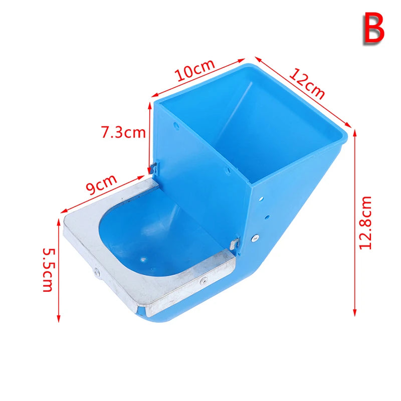 Rabbit Feed Box Hopper | Anti-Spill Cage Feeder Trough