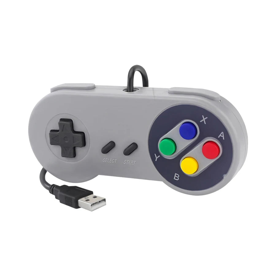 USB Gamepad Gaming Joystick Retro Gamepads for PC NESPi RetroPie Game Control for Raspberry Pi 5 4 3 2 B Zero Game Controller Peaceful Pleasures Health and Wellness Wired Gray