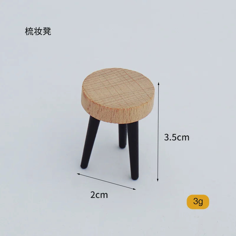 1:12 Dollhouse Simulation Bathroom Toy White Wash Basin Dollhouse 1/12 Dollhouse Simulation Toilet Model Furniture Miniature Peaceful Pleasures Health and Wellness Dressing stool