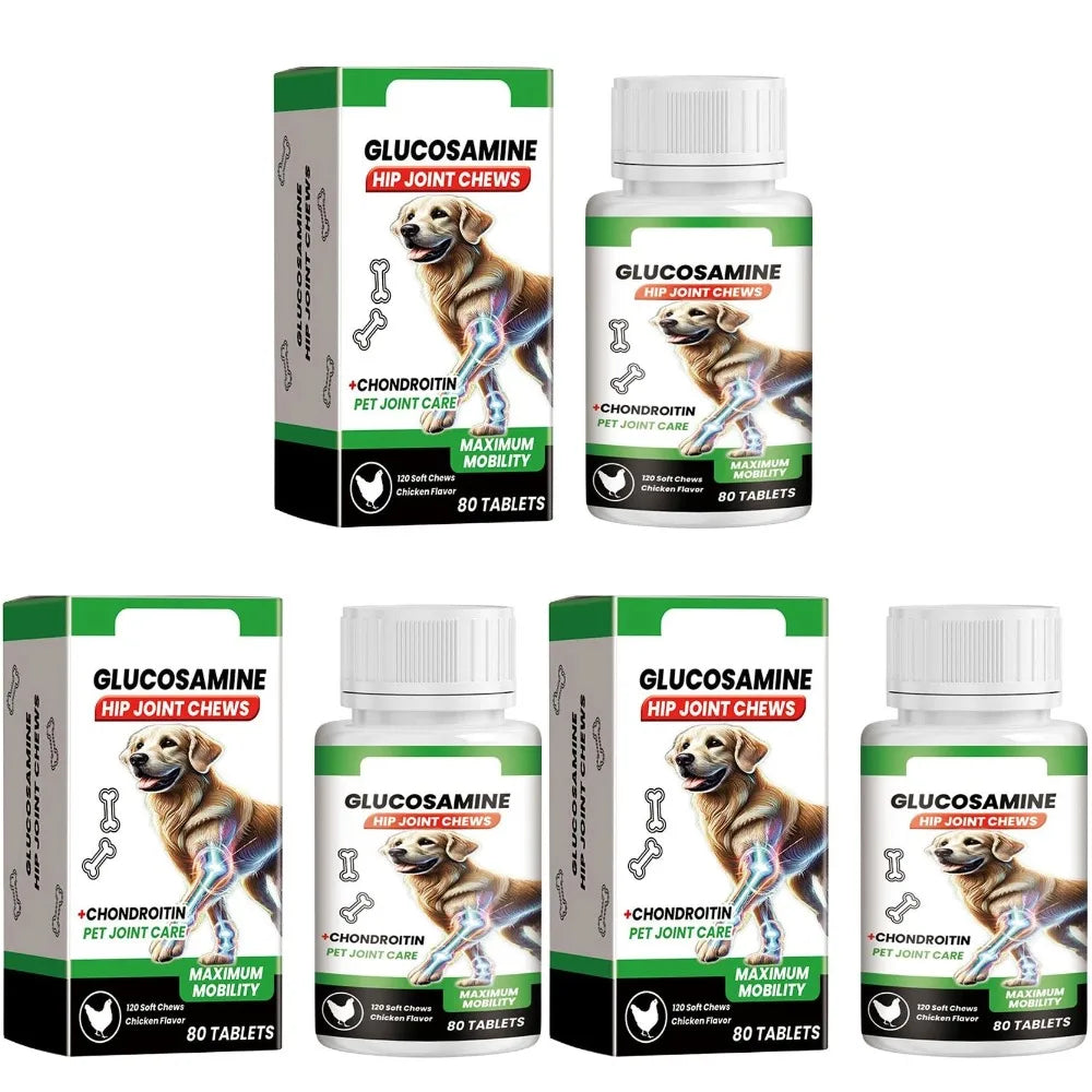 1/2/3box Pet Joint Health Tablets Dogs Ammonia Chondroitin Joint Care Chewable Tablets Relieve Joint Discomfort Pet Body Care Peaceful Pleasures Health and Wellness 3pcs