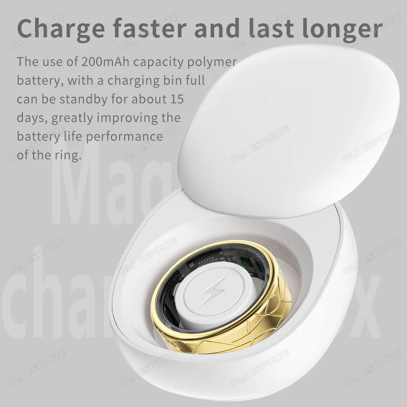 2026 Smart Ring Health and Sleep Tracker Heart Rate Blood Oxygen Monitor Brush Video 5ATM Waterproof Multi Sports Men Women Ring Peaceful Pleasures Health and Wellness