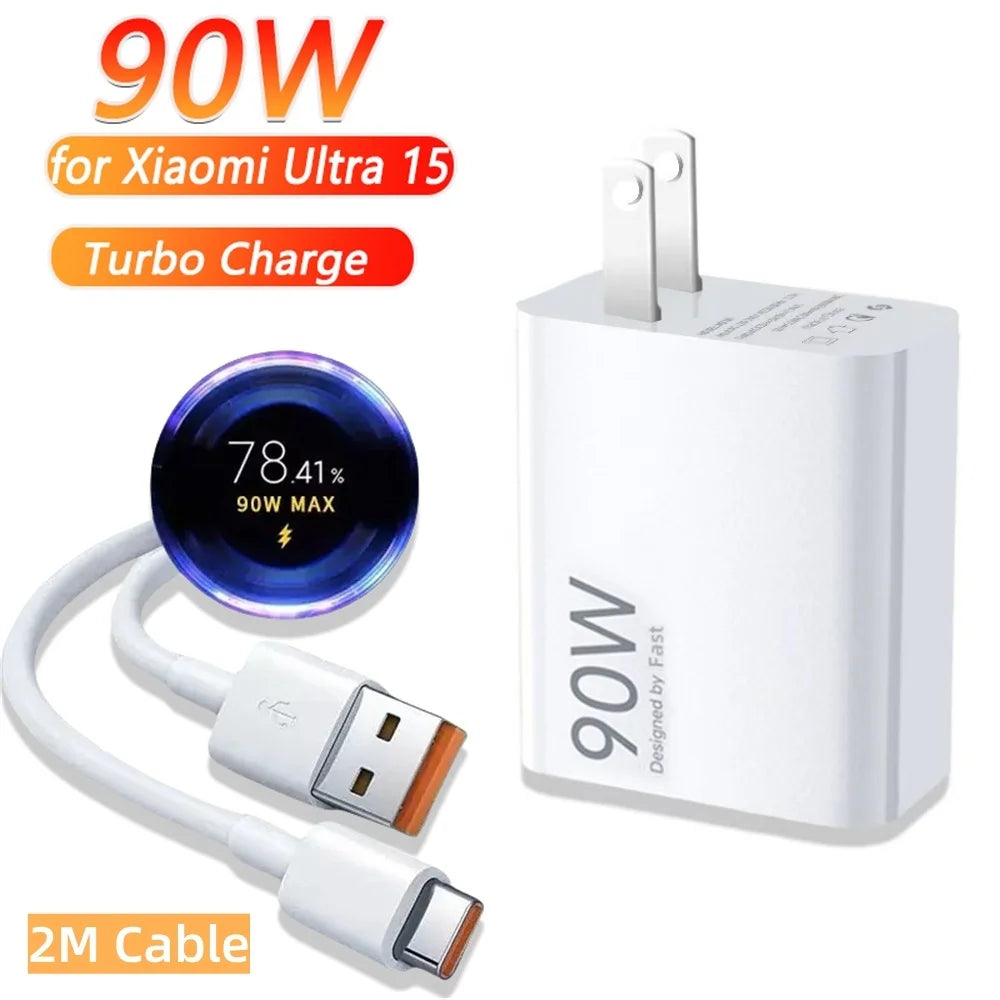 90W Fast Charging Kit USB-C 6A for Xiaomi Redmi Poco