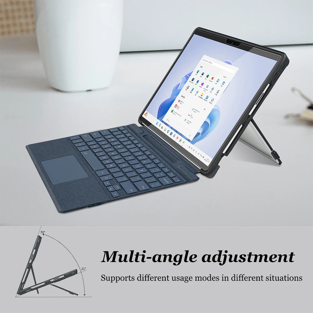 Laptop Case for Microsoft Surface Pro 11/10/9/8 13Inch Shockproof Protective Rugged Cover Compatible with Type Cover Keyboard Peaceful Pleasures Health and Wellness
