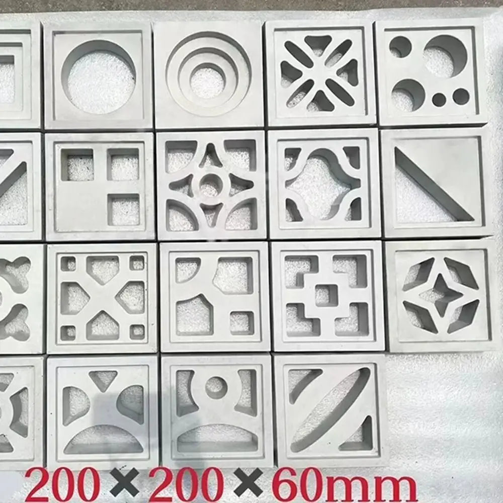 Plastic Square Brick Mold 20x20cm | 3D Antique Cement Garden