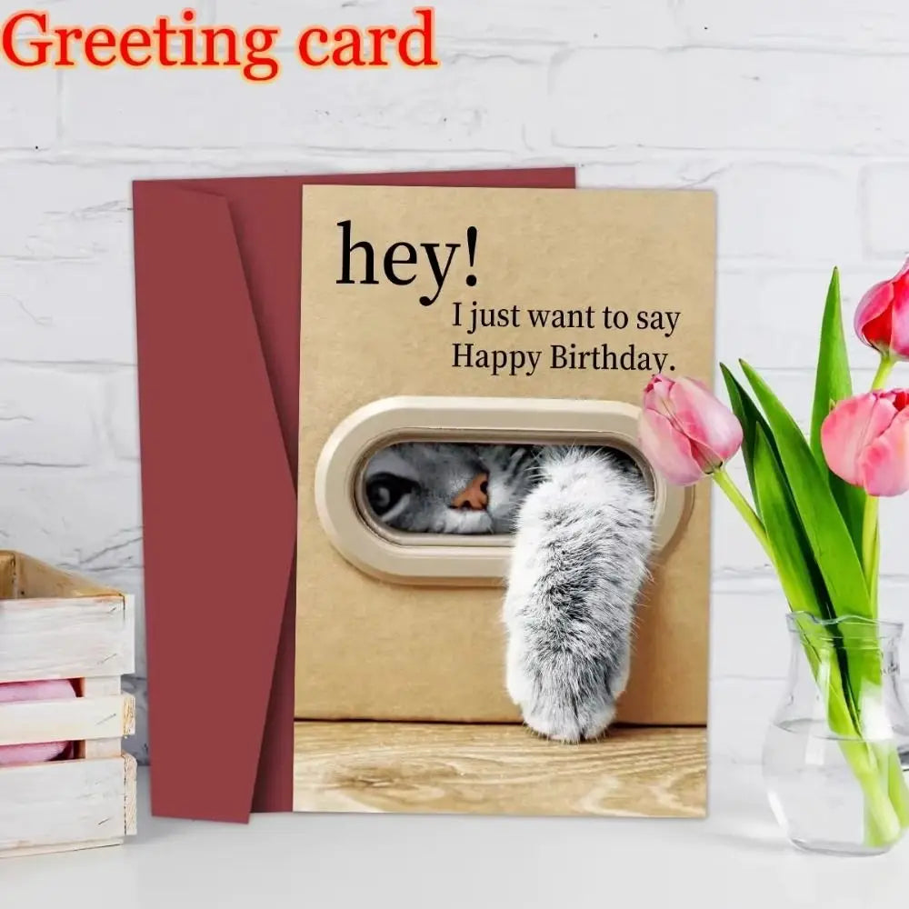 Kitty Paw Birthday Card with LED Light & Music – Cat Design