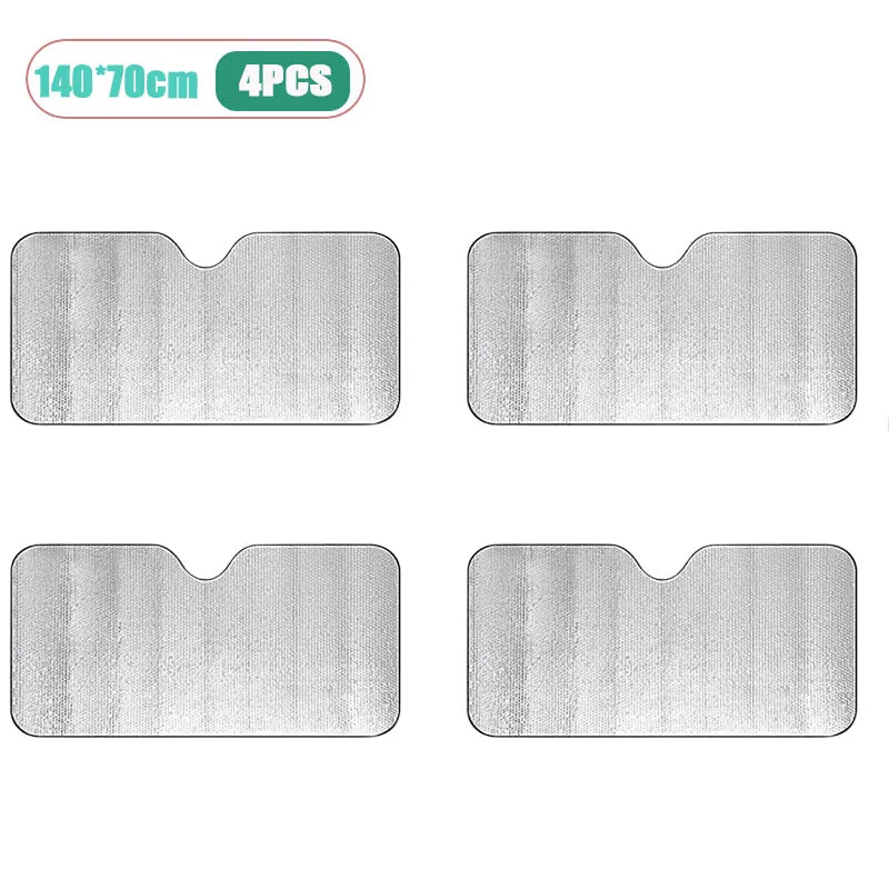 Foldable Car Windshield Sunshade UV & Heat Protection 140×70cm