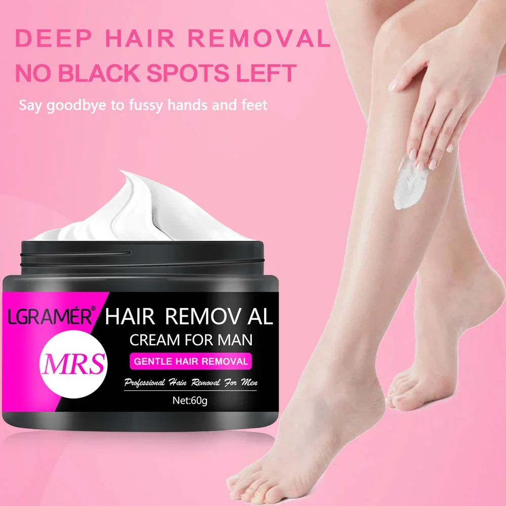 LGRAMER Painless Hair Removal Cream for Women – 60g