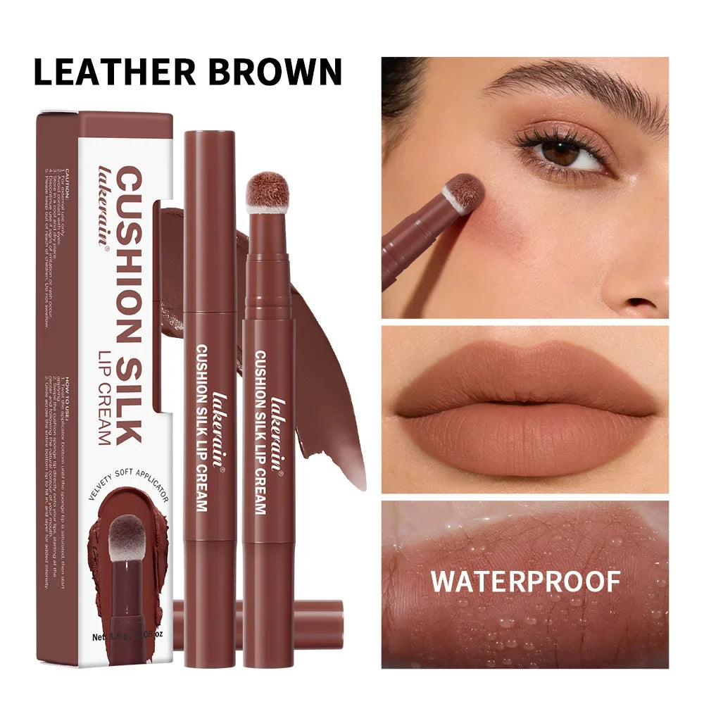 Lakerain Cushion Silk Lip Cream – Matte, Waterproof, Non-Transfer