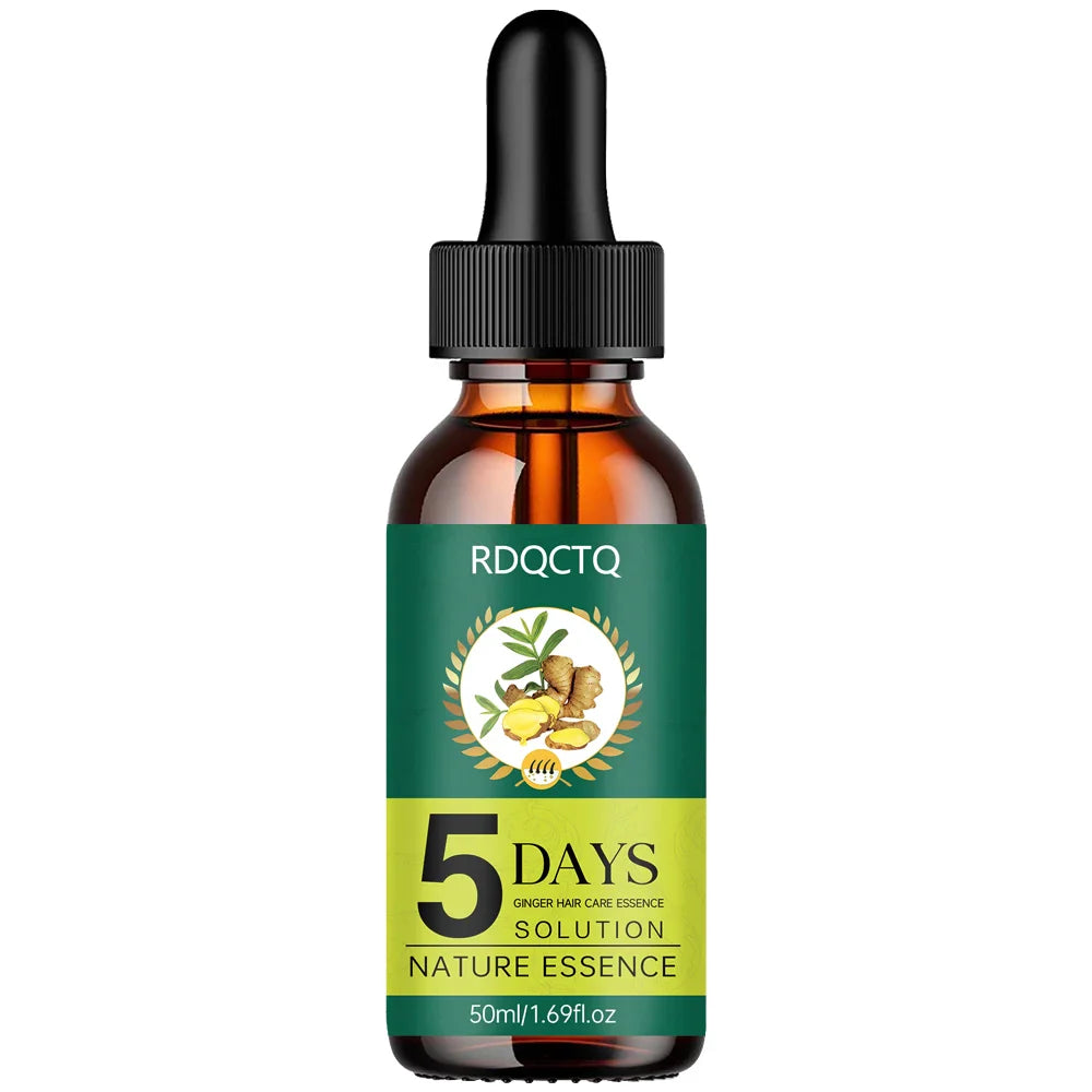 5-Day Ginger Hair Serum – Frizz Control & Shine Boost