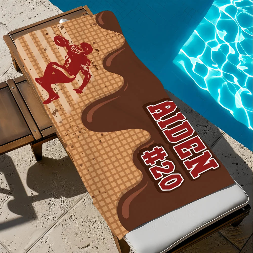 Personalized Ice Cream Drip Beach Towel | Quick Dry, Soft Beach Towel Peaceful Pleasures Health and Wellness z2 STJ40x70CM