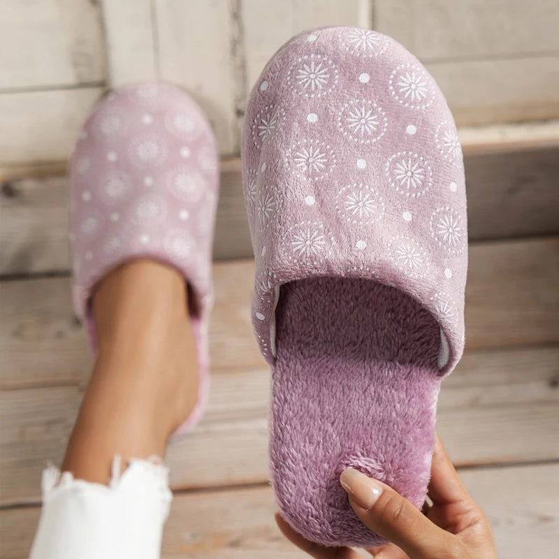 Women's Fuzzy Winter Slippers – Warm Non-Slip Indoor House Shoes