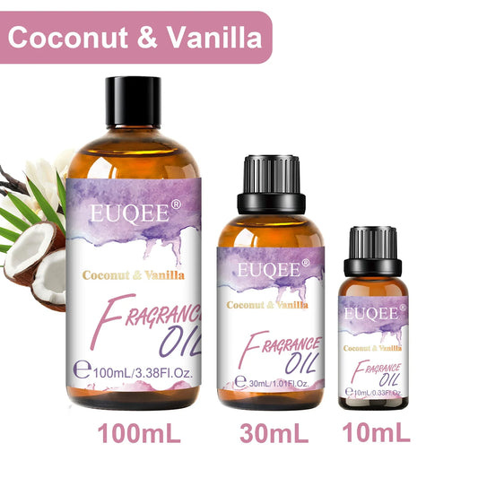 EUQEE Aromatherapy Fragrance Oil – Coconut, Vanilla & Magnolia Aromatherapy Fragrance Oil Oasis Select White Musk 100ml
