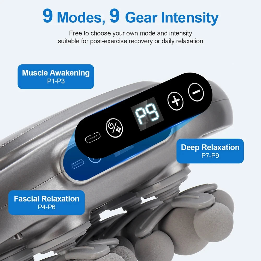 22-Head Deep Tissue Percussion Massage Gun, High-Power Vibration for Targeted in Back Neck & Shoulders Massage Peaceful Pleasures Health and Wellness