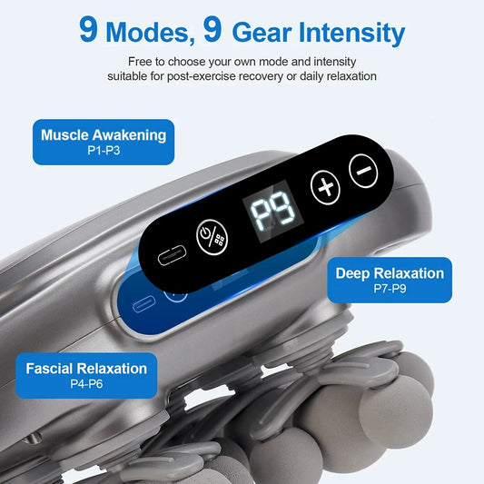 22-Head Deep Tissue Percussion Massage Gun, High-Power Vibration for Targeted in Back Neck & Shoulders Massage Peaceful Pleasures Health and Wellness