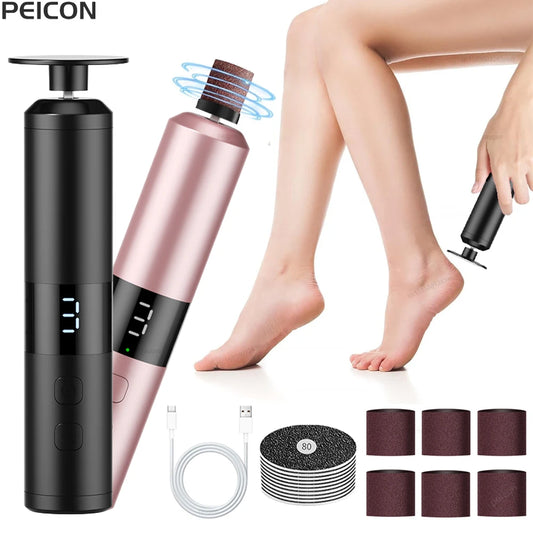 Electric Foot Grinder Callus Remover Foot Exfoliation Sander Electric Foot File Pedicure Machine for Feet Foot Dead Skin Remover Peaceful Pleasures Health and Wellness