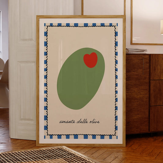 Italian Olive Canvas Wall Art Print | Home Decor Poster Canvas Wall Art Peaceful Pleasures Health and Wellness