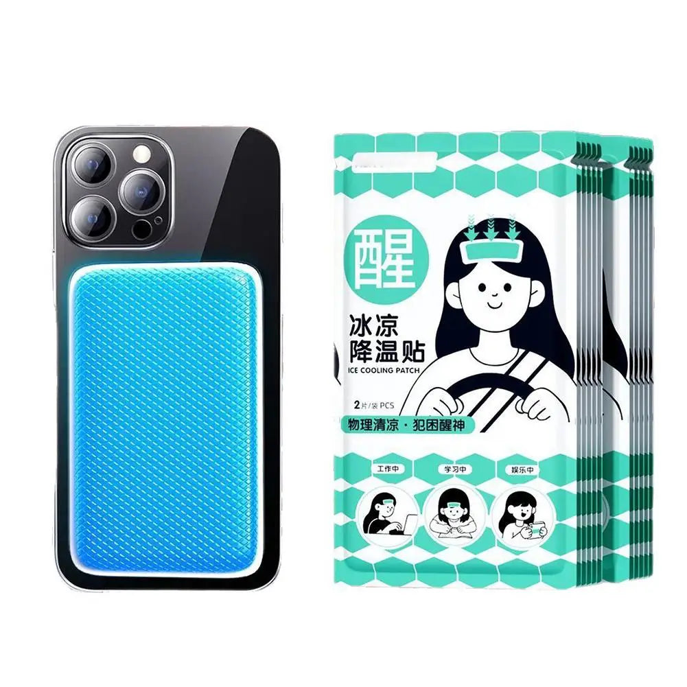Instant Cooling Patch Phone Cooler Ice Gel Sticker Outdoor Cold Compress for Summer Heatstroke Prevention Phone Accessories Peaceful Pleasures Health and Wellness