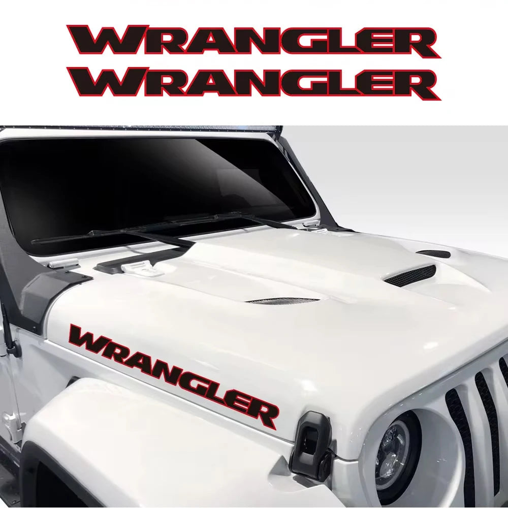 Jeep Wrangler JK JL TJ YJ Hood Vinyl Decal Stickers – 2pc