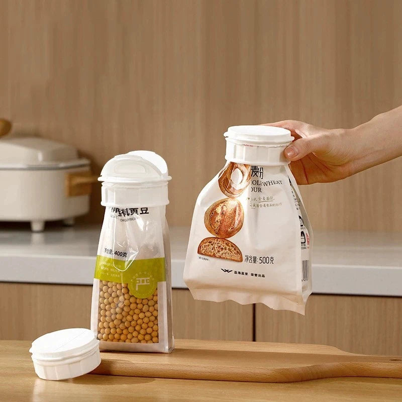 Double-opening Lid Discharge Nozzle Kitchen Snack Preservation Bag Plastic Sealing Clip Seasoning Moisture-proof Sealing Clip Peaceful Pleasures Health and Wellness