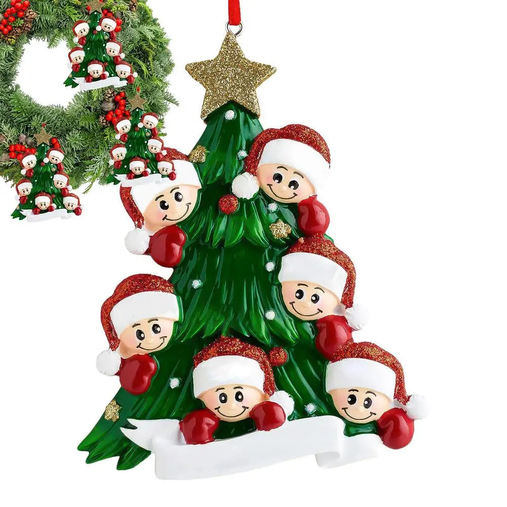 Handmade Resin Christmas Tree Ornament | Festive Figurine Pendant