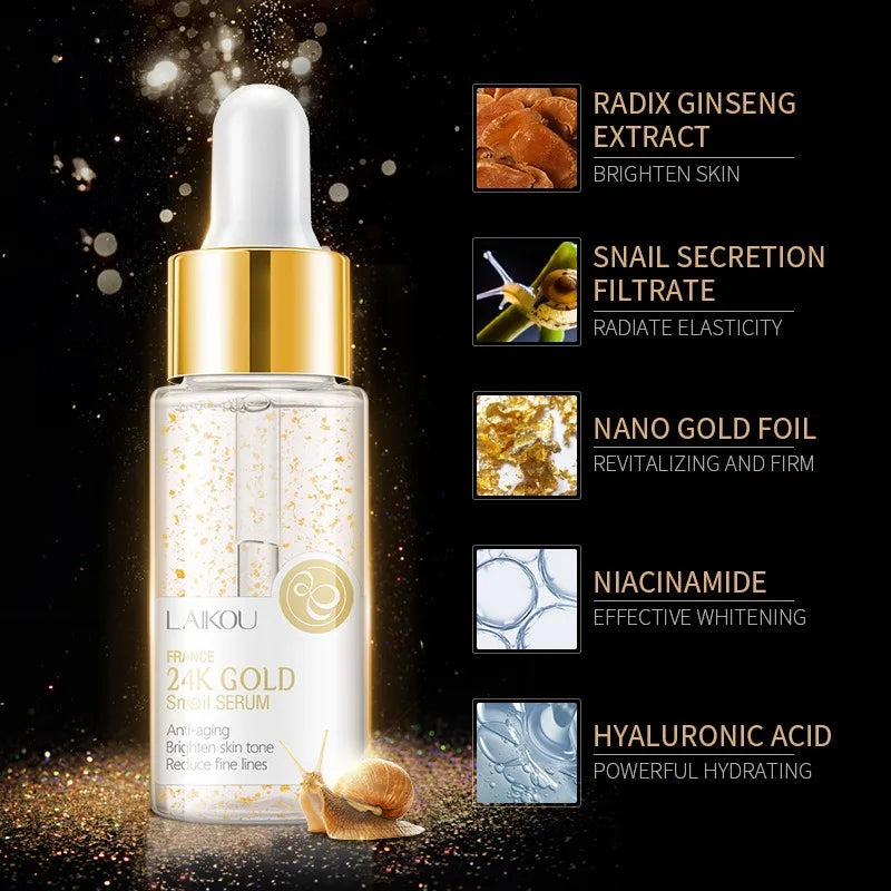 100ml 24K Gold Face Serum – Hyaluronic Acid & Pore Minimizer