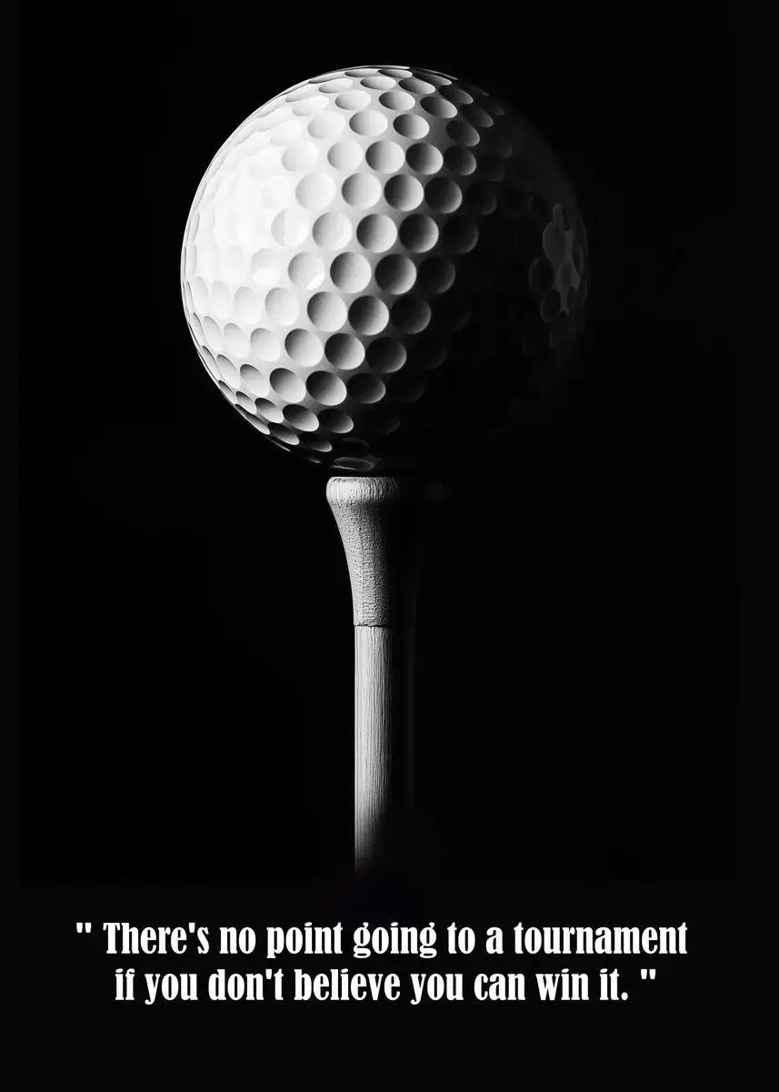 Tiger Woods Golf Portrait Canvas Wall Art | Fan Gift Poster