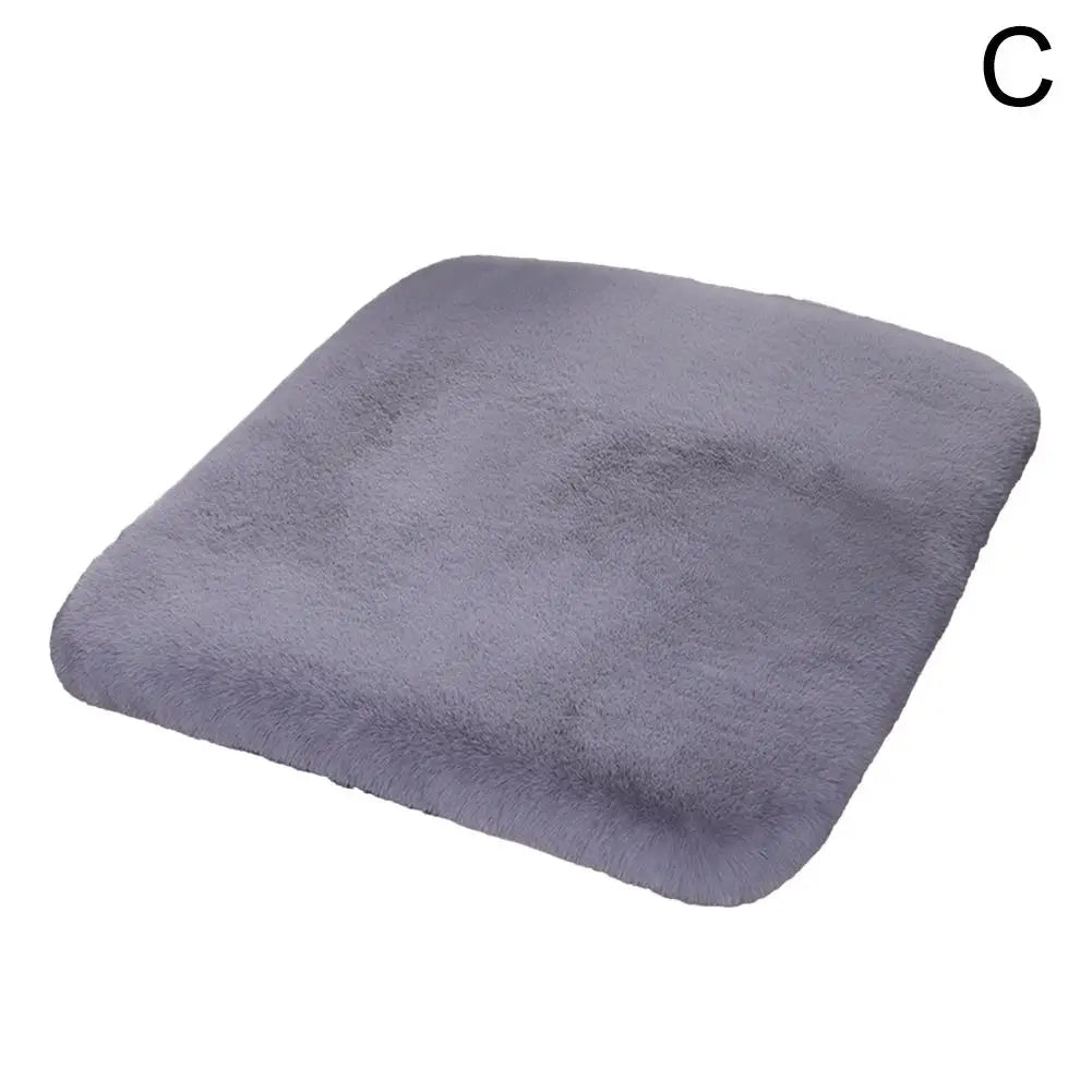 Winter Plush Faux Rabbit Fur Car Seat Cushion | Anti-Slip Pad Car Seat Cushion Peaceful Pleasures Health and Wellness Other Autumn And Winter grey
