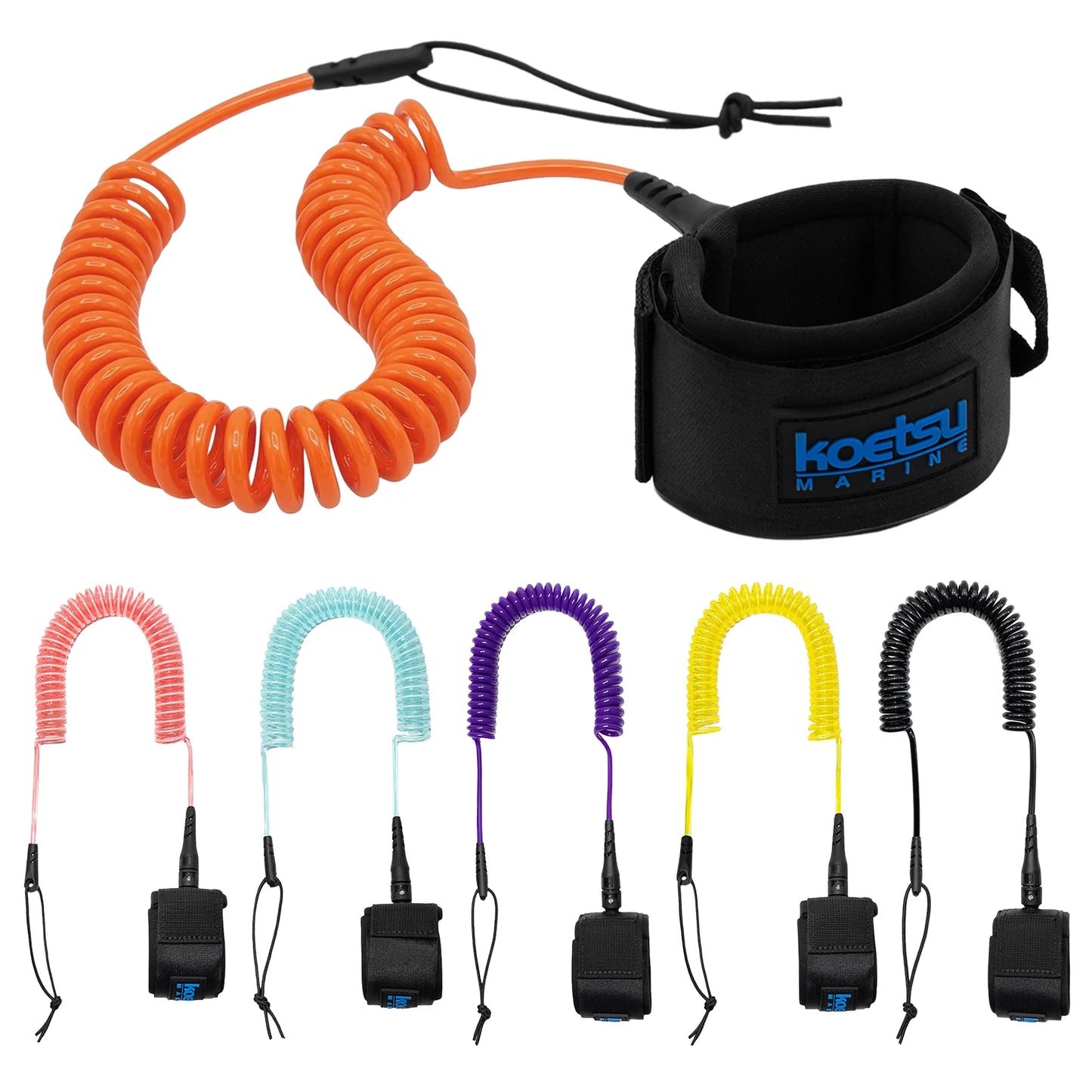 Coiled SUP Leash 10FT SUP Ankle Safety Rope 5.5mm Thick for Paddleboard Shortboard Longboard Watersports Accessory Peaceful Pleasures Health and Wellness