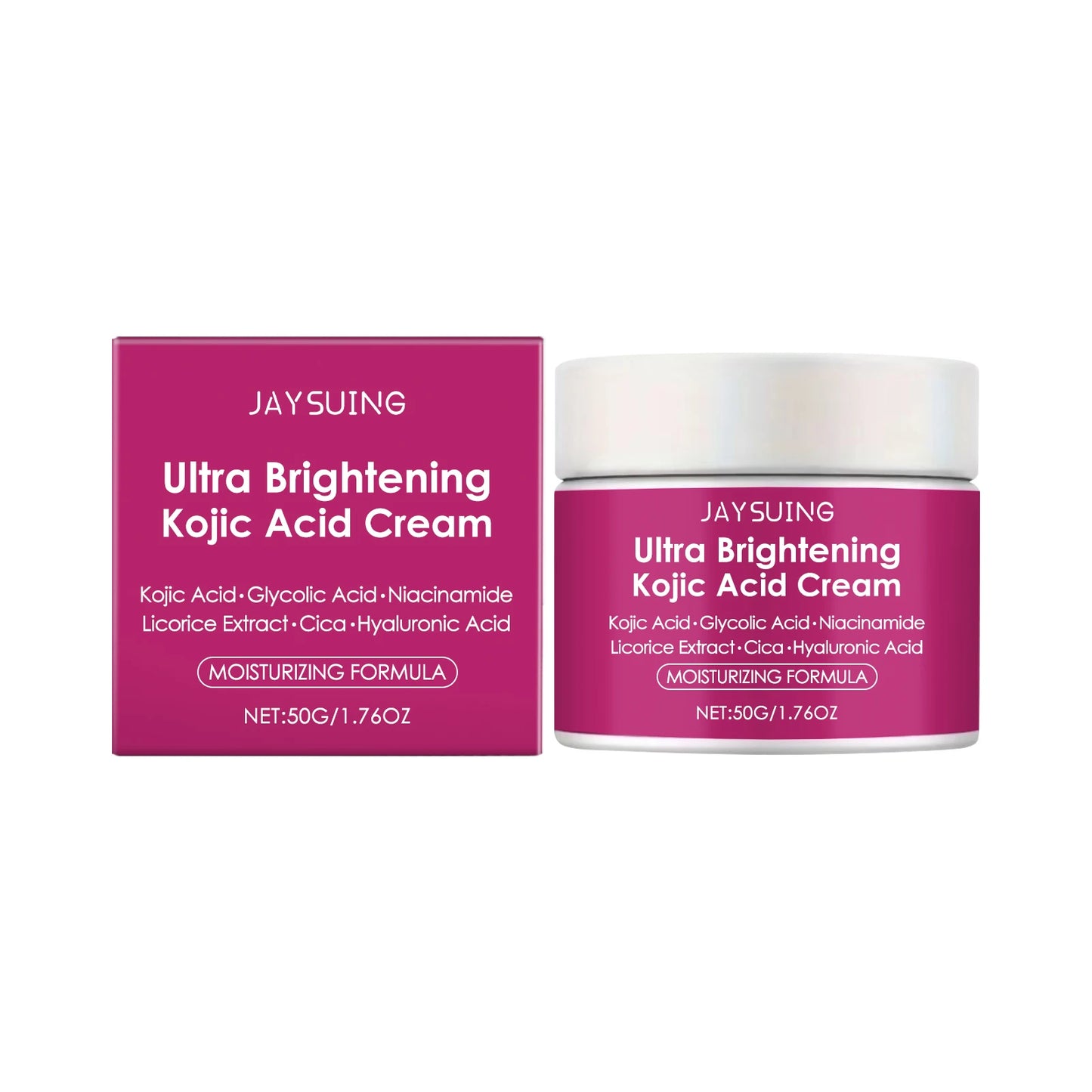Kojic Acid Dark Spot Cream – Niacinamide & Hyaluronic Acid 50g