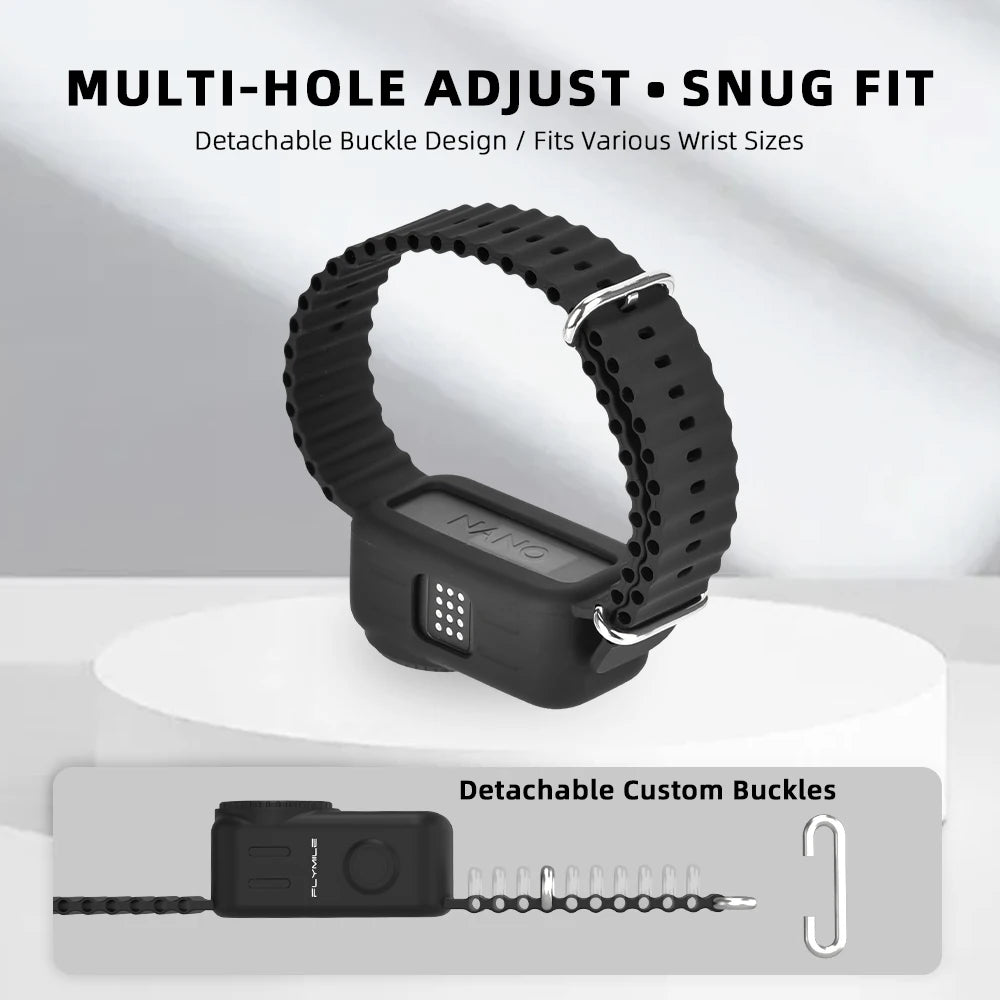 Silicone + Stainless Steel Expansion straps For DJI Osmo Nano Multi-Function Wrist Strap Sports Camera Watch Strap Accessory Peaceful Pleasures Health and Wellness