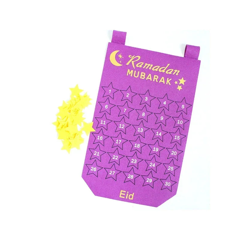 Ramadan Mubarak Countdown Calendar | Eid Wall Decor Gift Ramadan Wall Calendar Peaceful Pleasures Health and Wellness