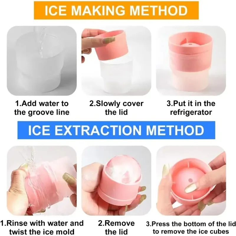 Large Round Silicone Ice Ball Maker – Whiskey & Cocktail Mold