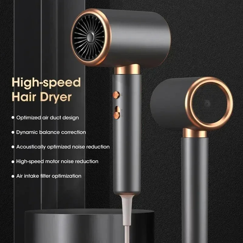 Ionic Hair Dryer Lightweight Low Noise 2000W Salon Power with 3 Speed Dual Temp for Home Hair Care Peaceful Pleasures Health and Wellness