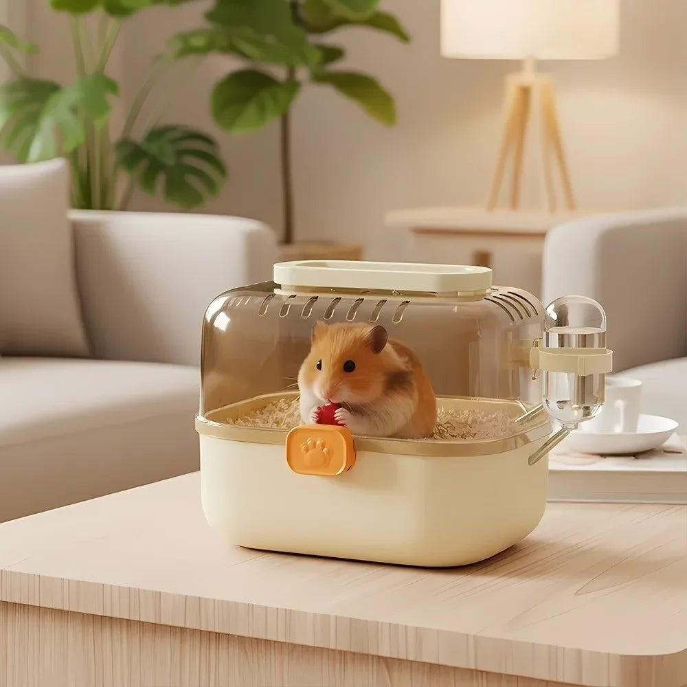 Portable Hamster Travel Carrier Cage – Ventilated & Escape-Proof