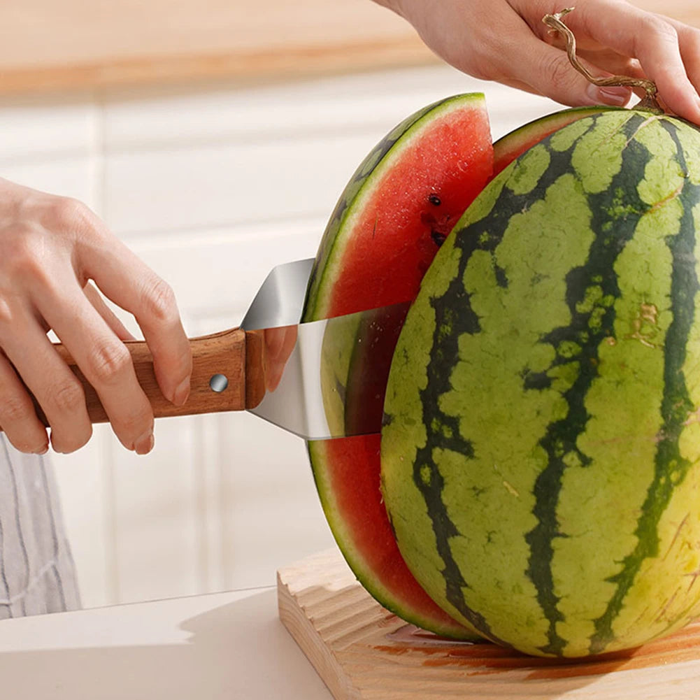 Fruit Slicers For Watermelon,Stainless Steel Fruit Slicer,Portable Melons Divider For Picnic,Kitchen/Family Outdoor Picnic Tools Peaceful Pleasures Health and Wellness