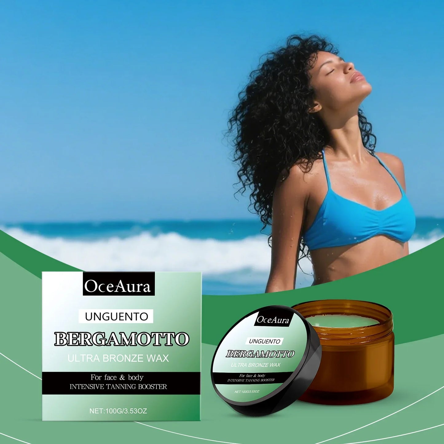 OceAura Bergamot Bronze Self-Tanner & Moisturizing Body Cream