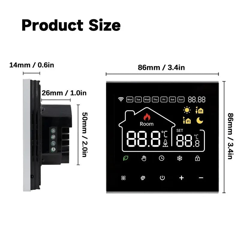2024 New Tuya WiFi Smart Thermostat Electric Heating Water Gas Boiler Temperature Controller Work With Alexa, Google Home, Alice Peaceful Pleasures Health and Wellness
