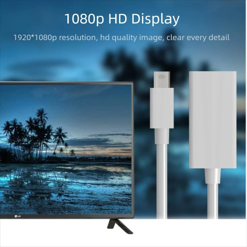 Mini Displayport To HDMI-compatible Cable 4K Adapter 1080P Mini DP Male to HDMI-compatible Female For Apple MacBook Air Pro Peaceful Pleasures Health and Wellness