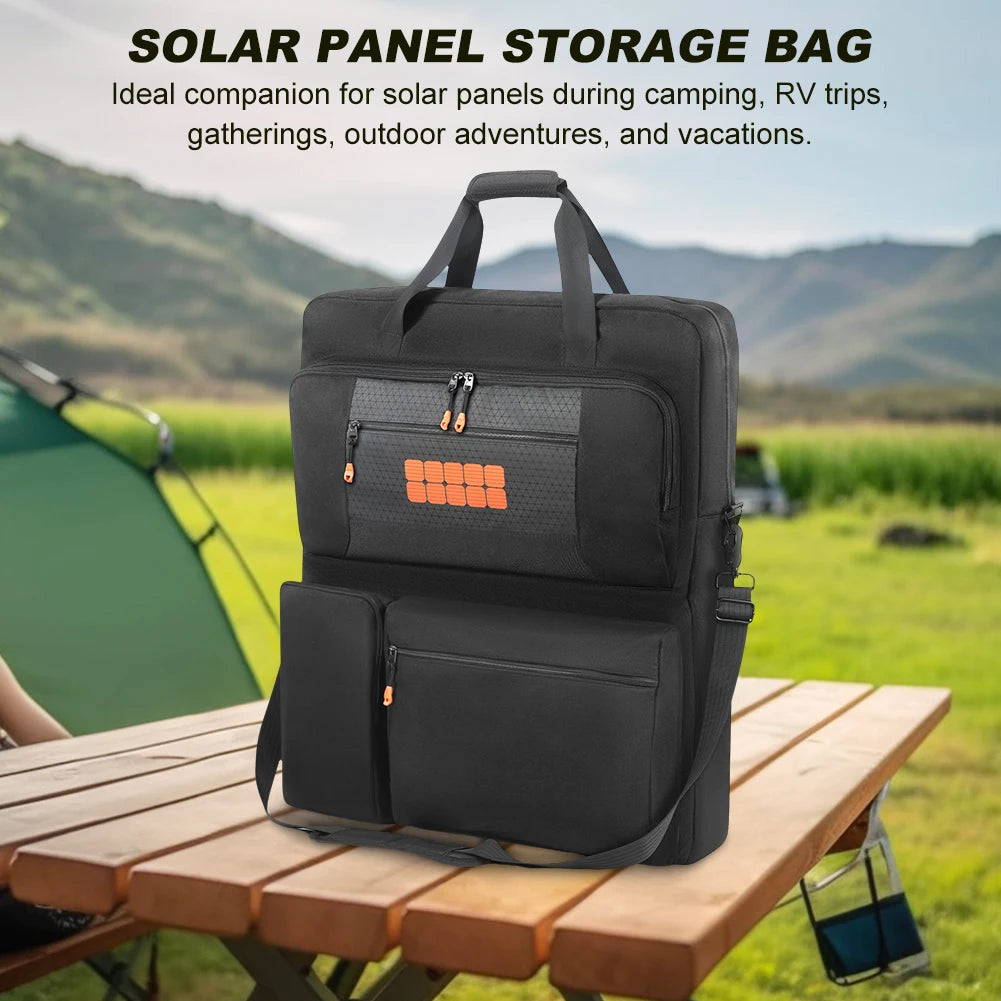 Solar Panel Storage Bags with Shoulder Straps Padded Travel Solar Panel Organizer Multi-Pocket for Bifacial/ZOUPW 100W 200w 220w Peaceful Pleasures Health and Wellness
