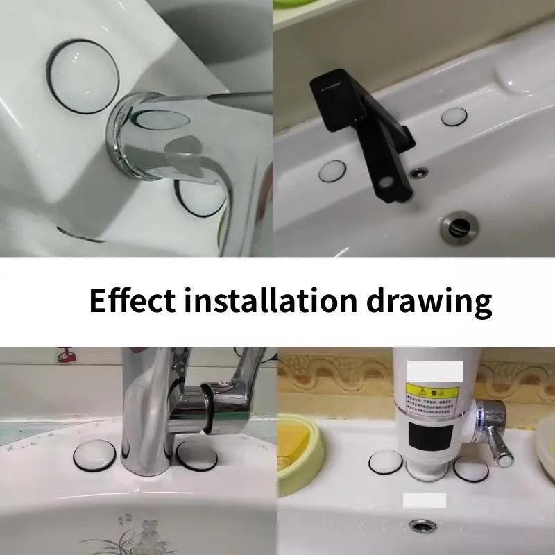 Sink Faucet Hole Cover Blanking Plug – White Basin Cap