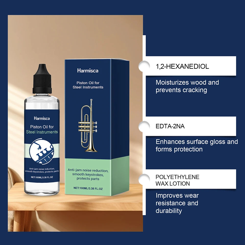 Steel Pipe Musical Instrument Piston Oil,Professional Trumpet Valves Oil Lubricant,For Musical Instrument Daily Maintenance Peaceful Pleasures Health and Wellness