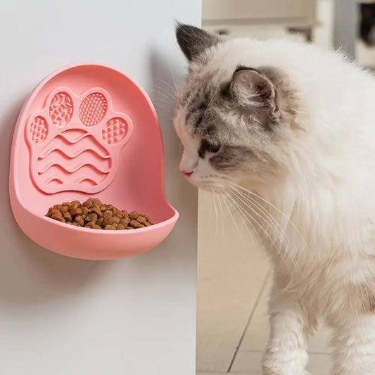 Silicone Suction Cup Cat Bowl | Non-Slip Slow Feeder Pet Dish Slow Feeder Pet Bowl Oasis Select