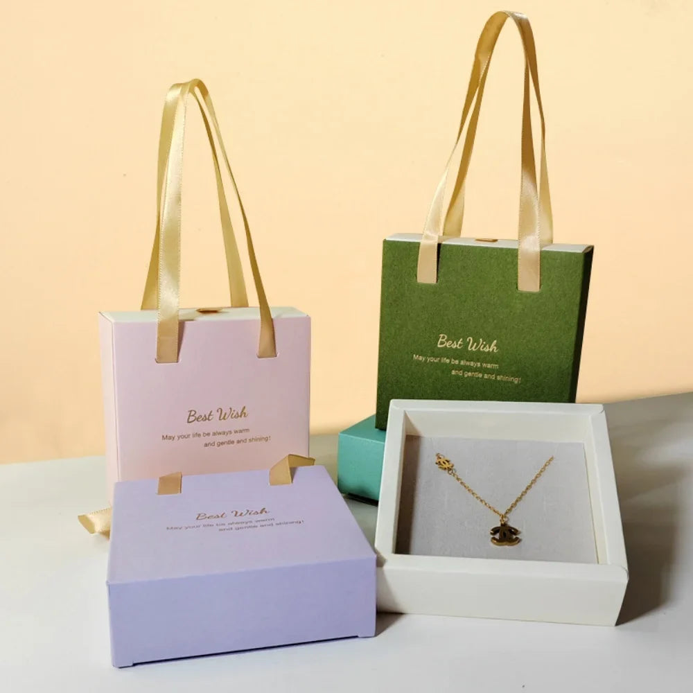 Portable Jewelry Gift Box – Ring, Earring & Necklace Case