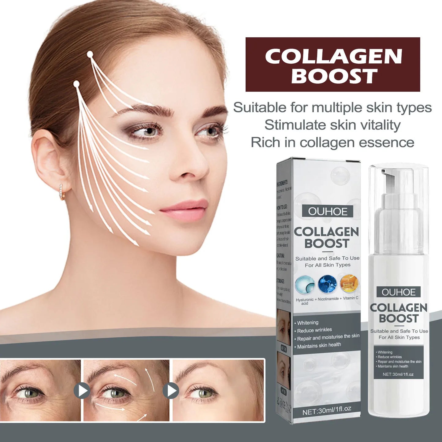 Ouhoe Anti-Aging Whitening Face Serum – Dark Spot & Wrinkle