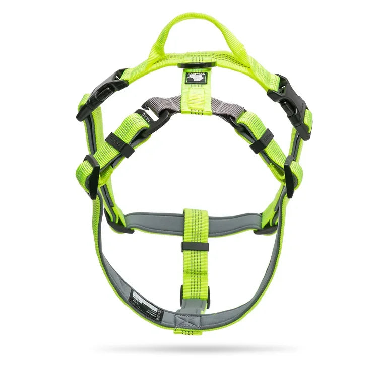 Truelove Pet Harness Adjustable Reflective Nylon with Collar Leash LED Light Neoprene Padded Hiking Running TLH6171 Dropshipping Peaceful Pleasures Health and Wellness Neon Yellow L-chest-69-81CM China Mainland